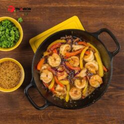chảo gang lodge 20cm L5RPL3 lòng sâu hai tay cầm 4