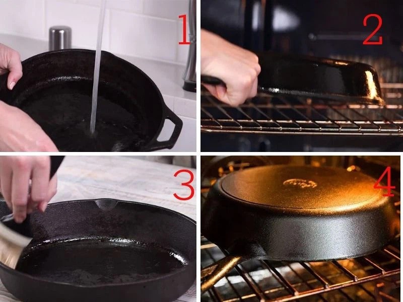 Cách tôi chảo chống dính bằng lò nướng