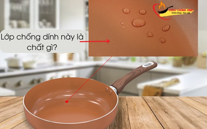 Lớp chống dính của chảo là chất gì?